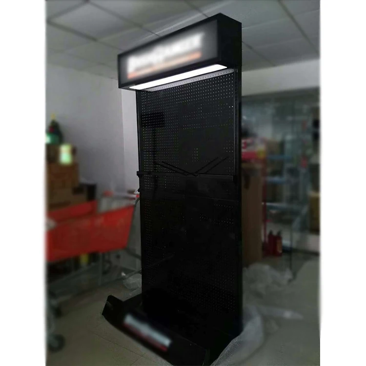 Floor Shop Fixture Peg Display Rack Accessory Hanging Auto Car Fixing Retail Tool Store Hardware Metal Pegboard Display Stand