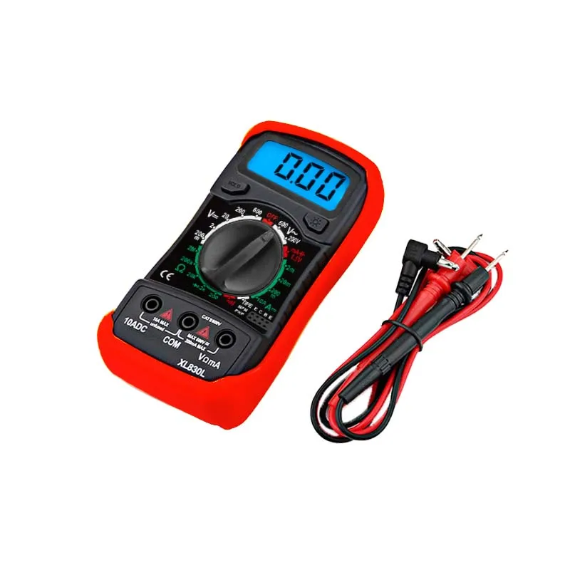 XL830L Handheld Digital Multimeter LCD Backlight Portable AC/DC Ammeter Voltmeter Ohm Voltage Tester Meter