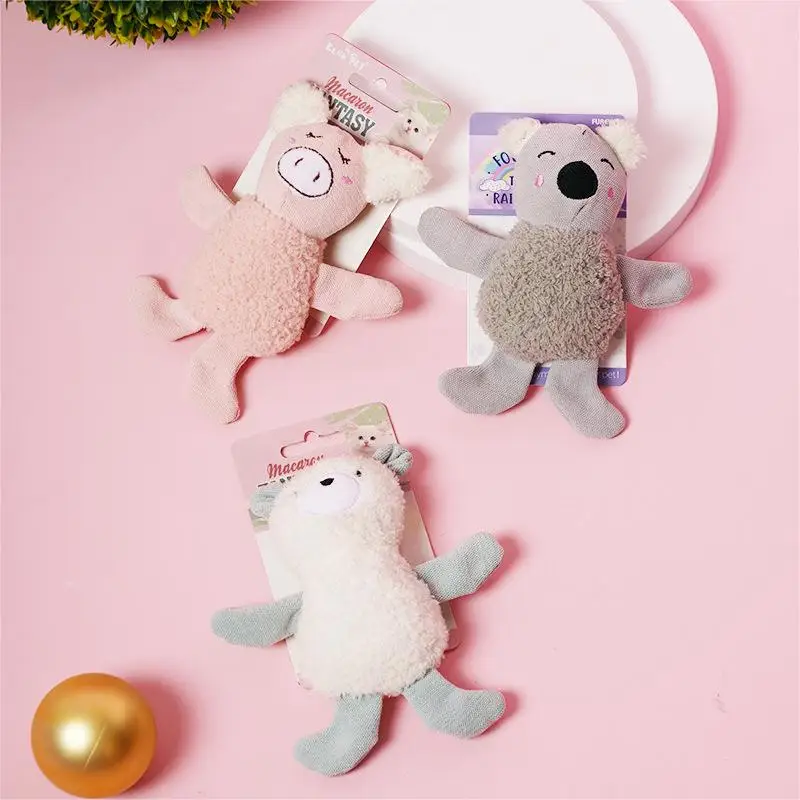 2023 New Customized new cartoon cute plush cat toys Catnip and Sounding paper Cat self-playing Toys