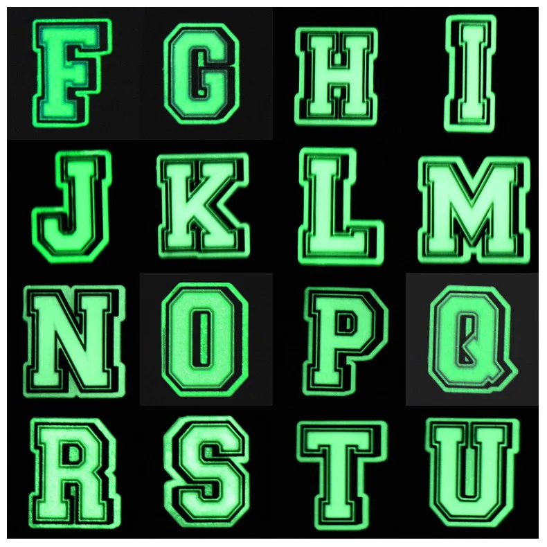 2024 New Custom Logo Wholesale Bulk Designer Fluorescent letter Flower Pieces Garden Shoe Accessories shoe  Charms Vendor