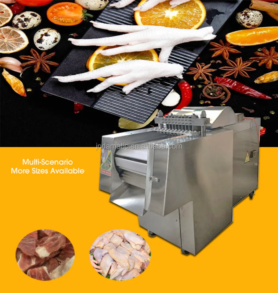 Butchery Poultry Sheep Pork Mutton Meat Block Cheese Vegetable Cutter Bone Beef Chicken Breast Slicer Cube Cutting Machine Price