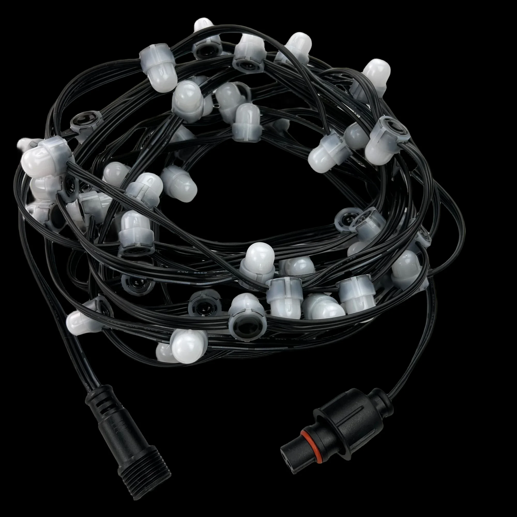 50 шт./набор адресуемых DC12V 5050 SMD RGB WS2811 пиксельный узел 12 мм открытое отверстие IP68 матовое покрытие черный провод 13 5 мм/xConnect