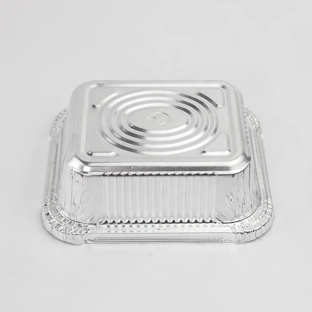 Professional manufacturer custom disposable silver aluminum foil container with logo