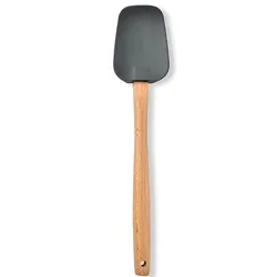 Heat Resistant Silicon Oil Brush And Spatula Kitchen Set Spatula Kids Cooking And Baking Gift Set Solid Wood Handle