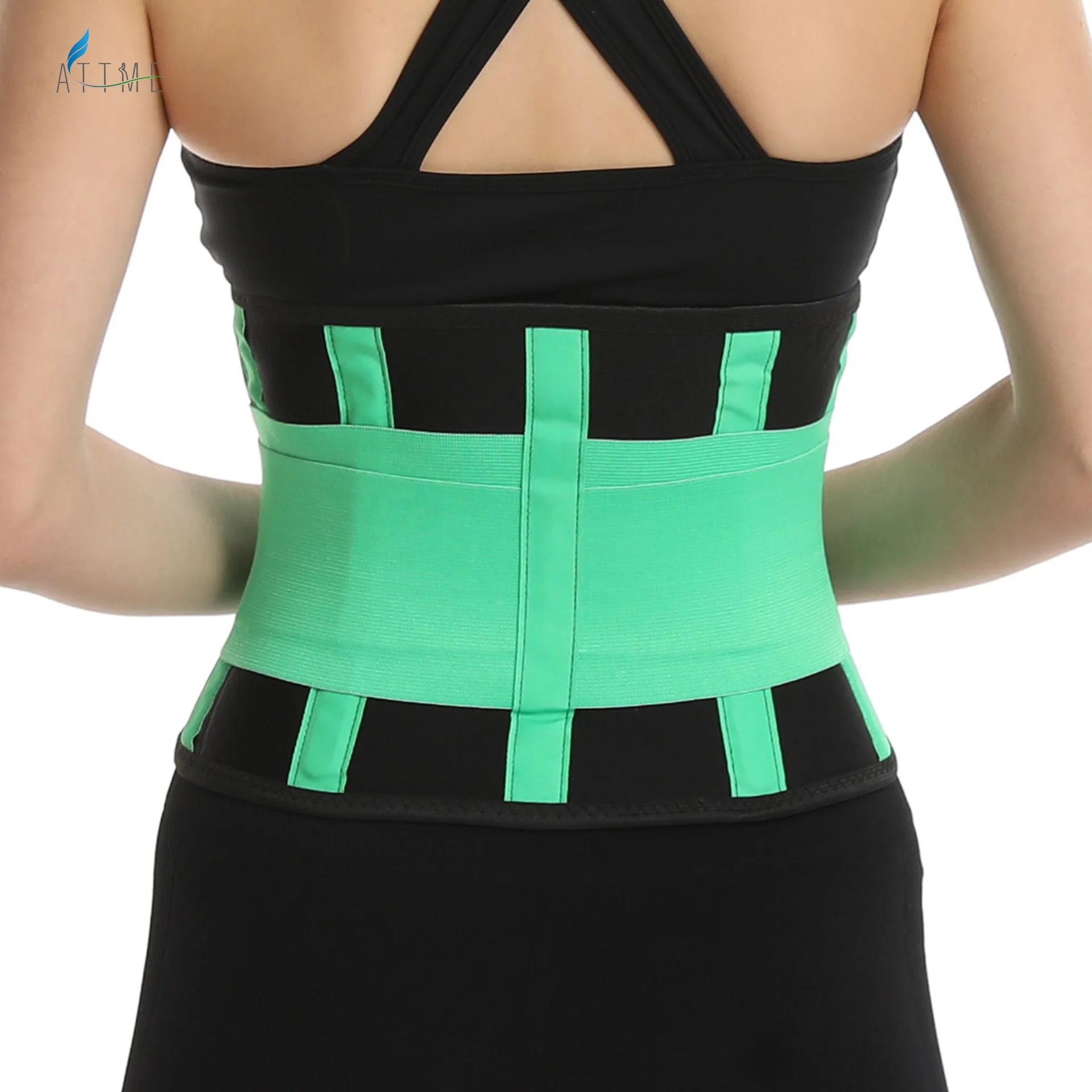 
Amazon top seller OEM neoprene sauna waist trimmer double belt neoprene waist trainer belt for weight loss with adjustable hooks 