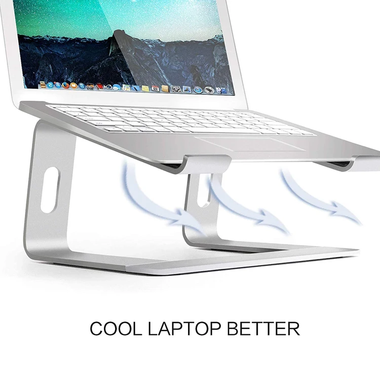 Ergonomic aluminum Laptop Mount Notebook Stand Riser holder vertical Aluminum laptop stand for Macbook Computer PC Desk