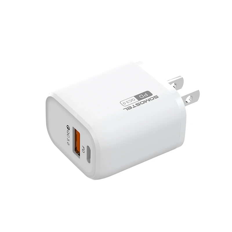 Китайский производитель Somostel Q01 Usb + PD адаптер питания US EU вилка зарядное устройство супер быстрое для ios /Android/Type C