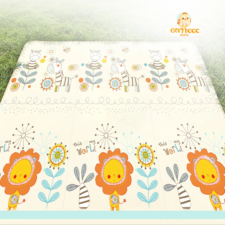 
XPE waterproof foldable play mat for children on both sides 