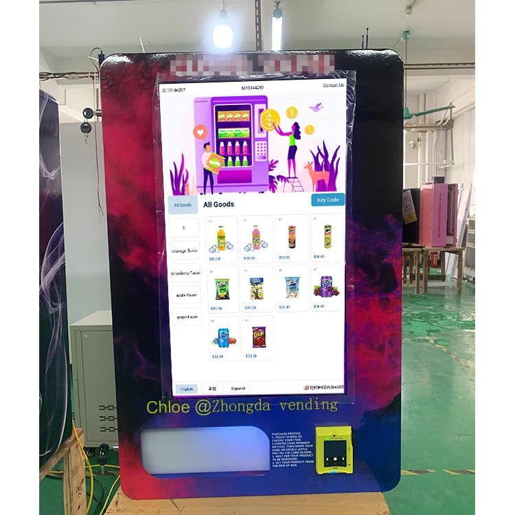 Touch Screen Wall Mounted Vending Machine Kiosk Wholesale Manufacture Sale Custom Small Vending Machine Mini