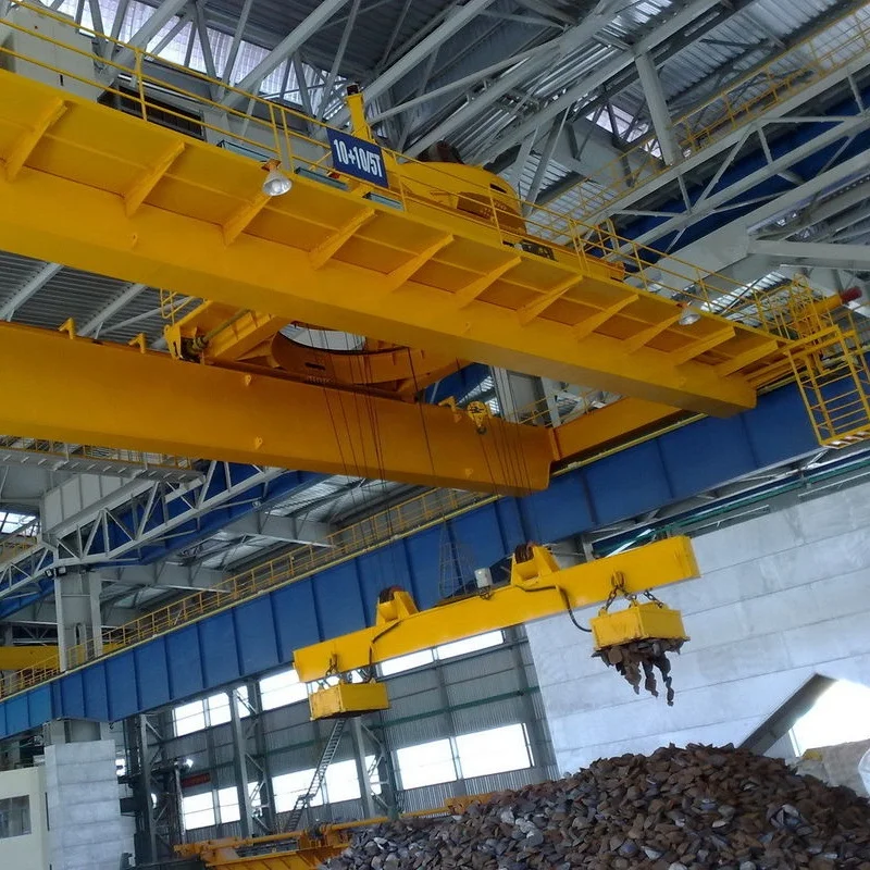 CE ISO 20ton 25ton QC Magnet Double Girder Overhead Bridge Crane For Sale