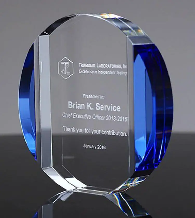 Components glass trophy K9 crystal making tools engraved printing acrylic awards clear plastic trophy wholesale