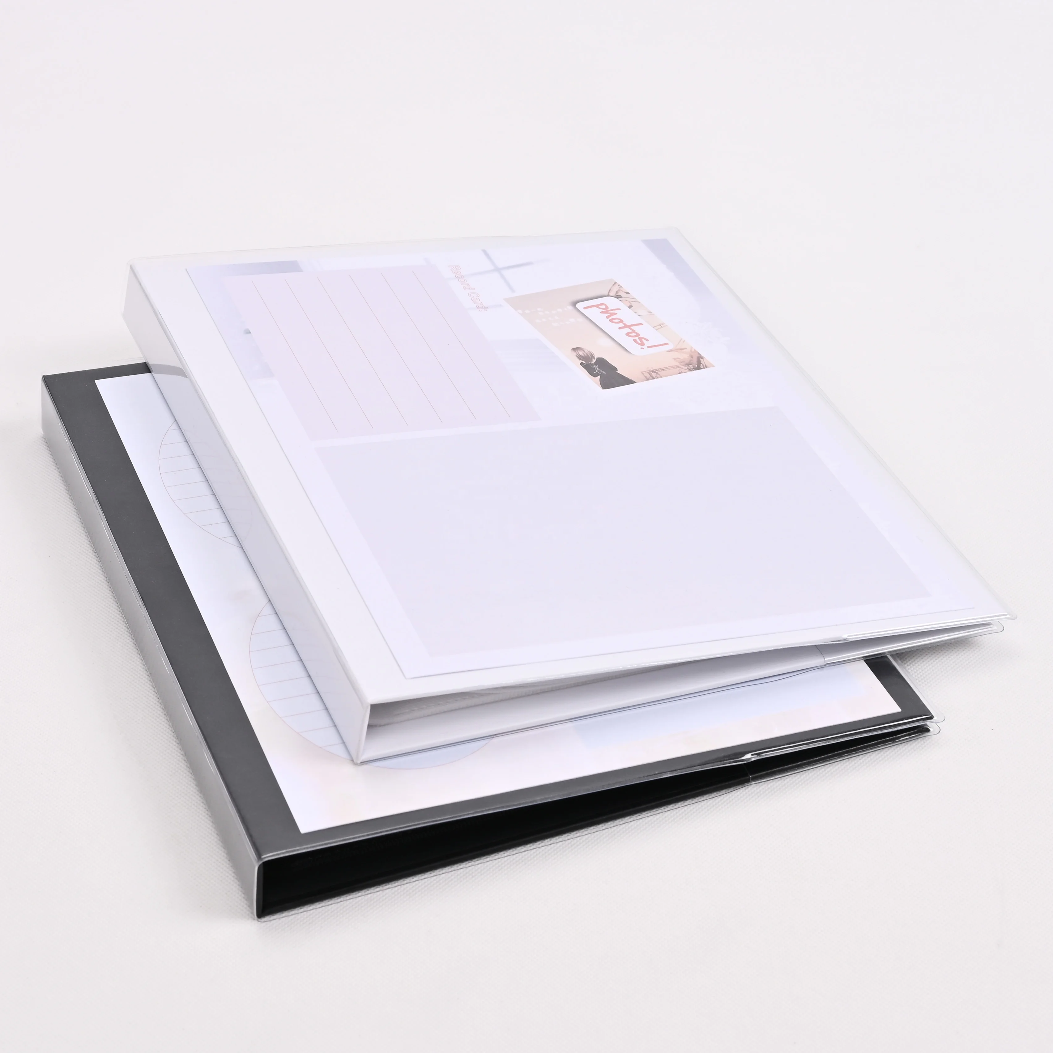 Customizable DIY Photo Album 6*8 Inches PVC Cover Transparent White Black Inner Sheet Wedding Game Card Memorial Gift Printed