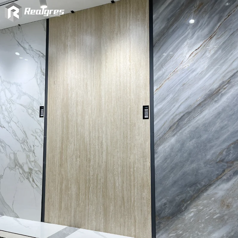 Realgres Luxury Style Sintered Stone Matte Surface 1600*3200*6/12mm Wall Porcelain Polished Glazed Slab Marble Tile