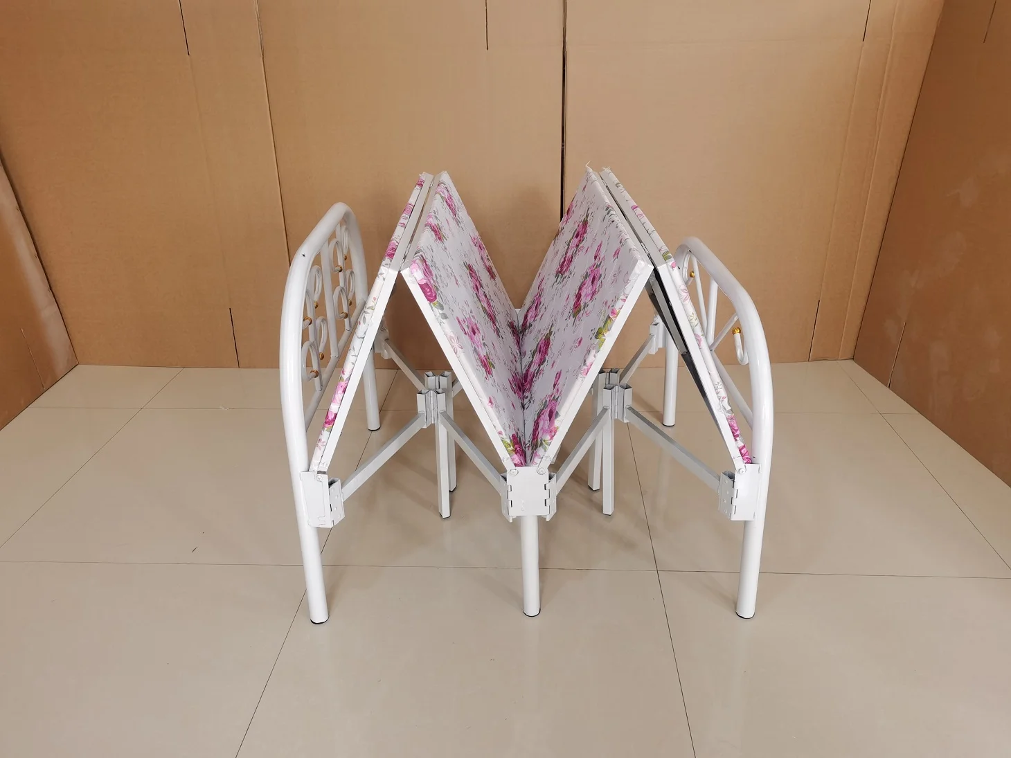 Metal bed frame cheap price portable wall kids hotel metal single folding beds for adults