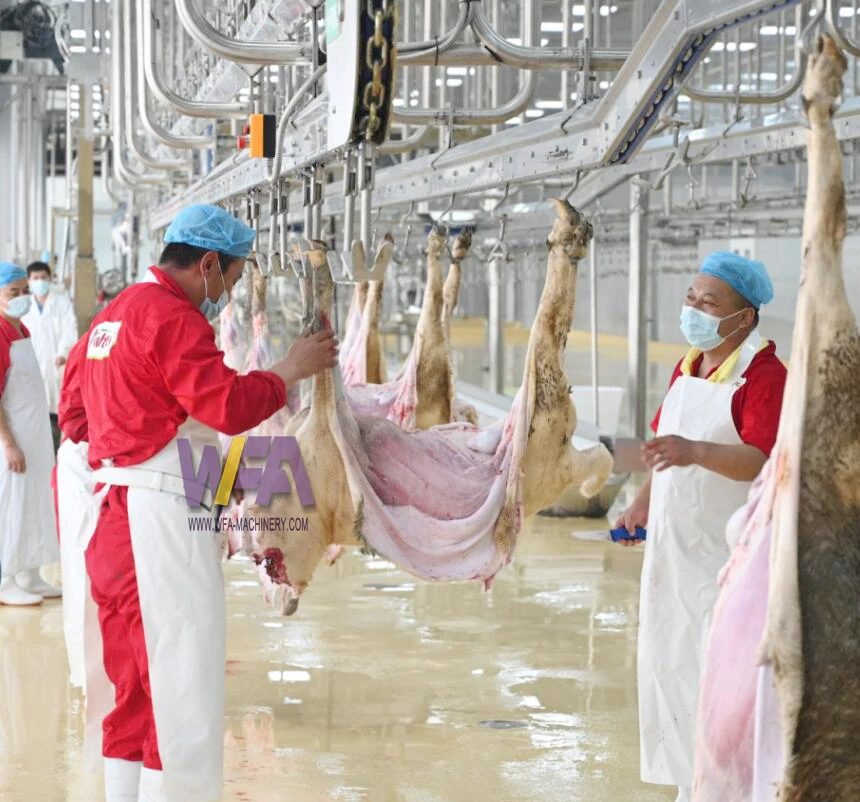 Muslims Slaughtering Sheep Abattoir Carcass Processing Convey Rail For Mutton Factory Processing Goat Slaughterhouse Butchery