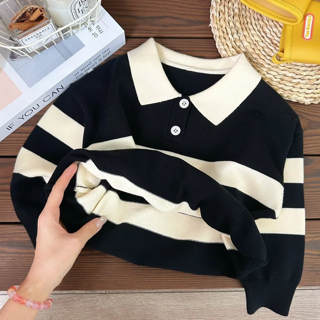 Kids Clothes 95% Cotton Knitwear Support Customized Toddler Polo Sweater Spring Fall Boys Clothes Knit Tops Children Clothing