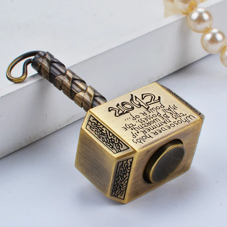 Metal Thor s Battle Hammer Fidget Spinner Toys Anti-Stress Anxiety Relief Hand Finger Spinner Key chain Fidget Toy