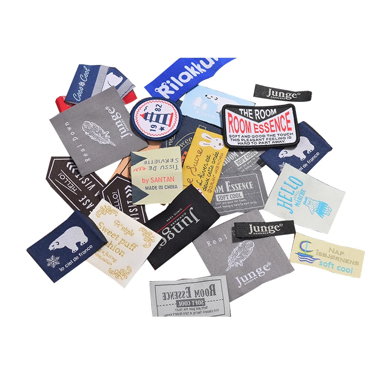 Wholesale Custom Tags High Quality Special Clothing Main Label Garment Damask Satin Fabric Woven Labels For Hats T-Shirt