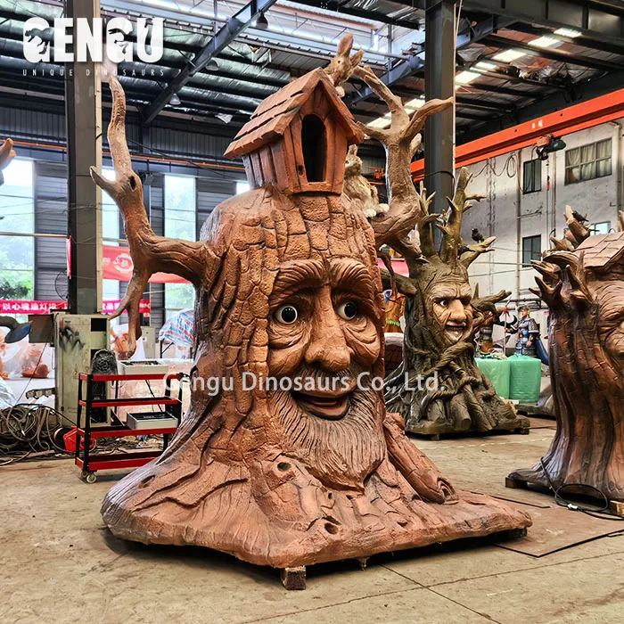 Customized Popular Talking Tree With Small Animals Funny Animatronic Talking Tree