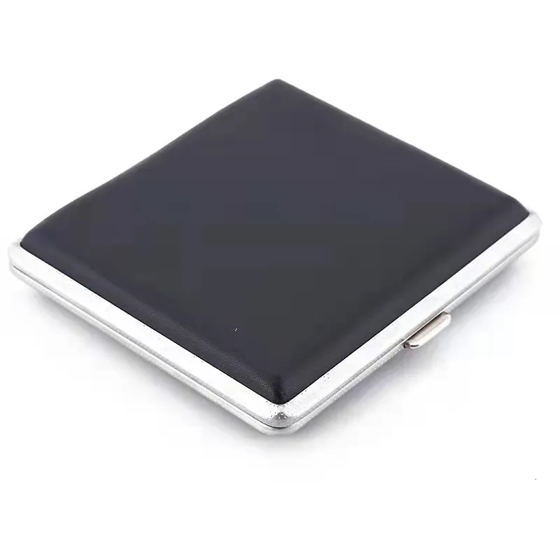 Free Sample High Quality Cheaper Colorful Customized Logo 20pcs Cigarette Cases Airtight Tin Cigarette Case Leather