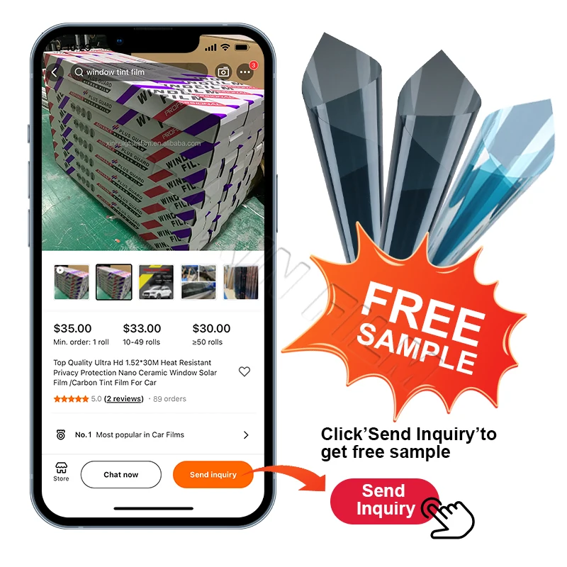 Wholesale Price Korea Nano Ceramic Window Tint Film Anti-glare Nano Ceramic Car Window Tint Thailand