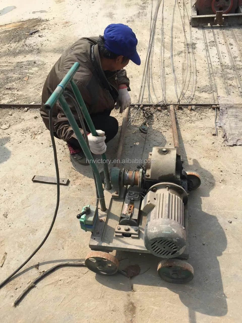 Гидравлический предварительно напряженный бетонный арматурный станок