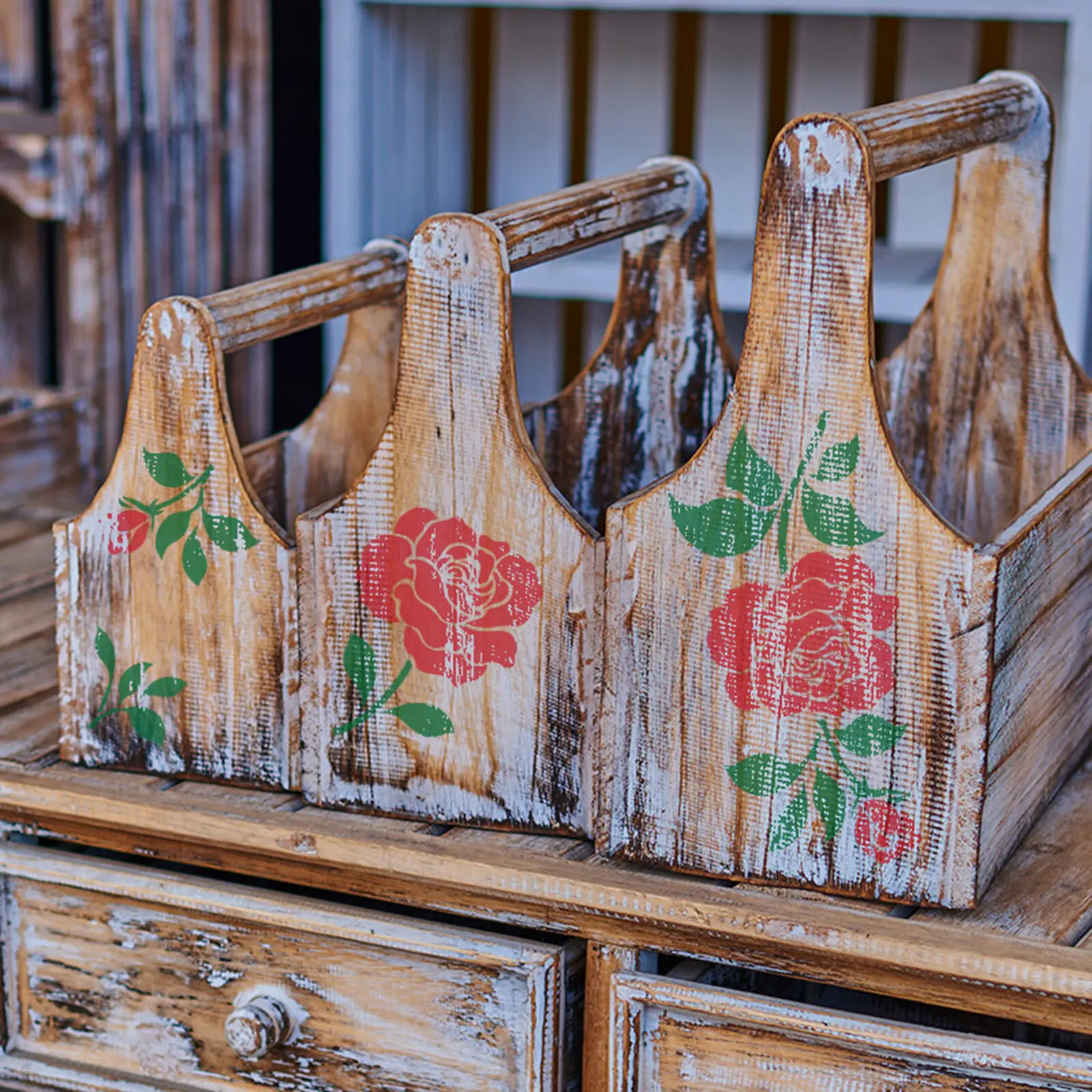 Plastic reusable template Leaf Flower Design For Wall Home Decoration DIY Drawing Stencil