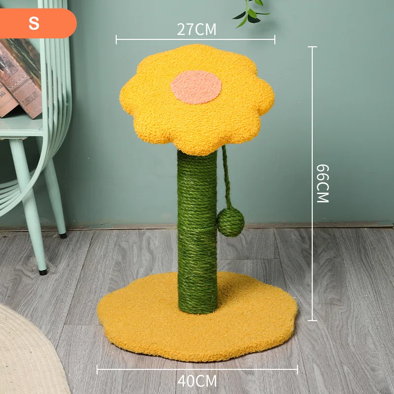 Luxury cute strong and durable sisal scratching post cat flower tree for cats