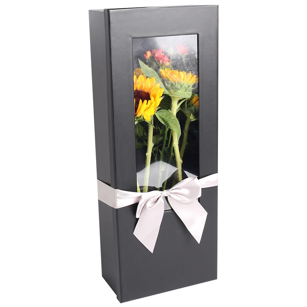 Custom huge flower packaging with transparent window