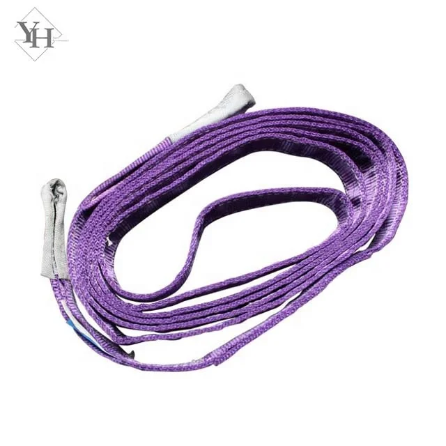 
manufacturer producing polyester 2 ton webbing sling 60mm green color flat lifting sling 