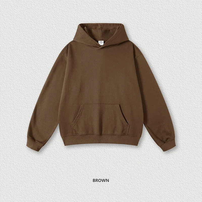 French Terry 440 GSM Oversized Heavy Weight Custom Logo Hoodies Unisex High Quality Hoodies
