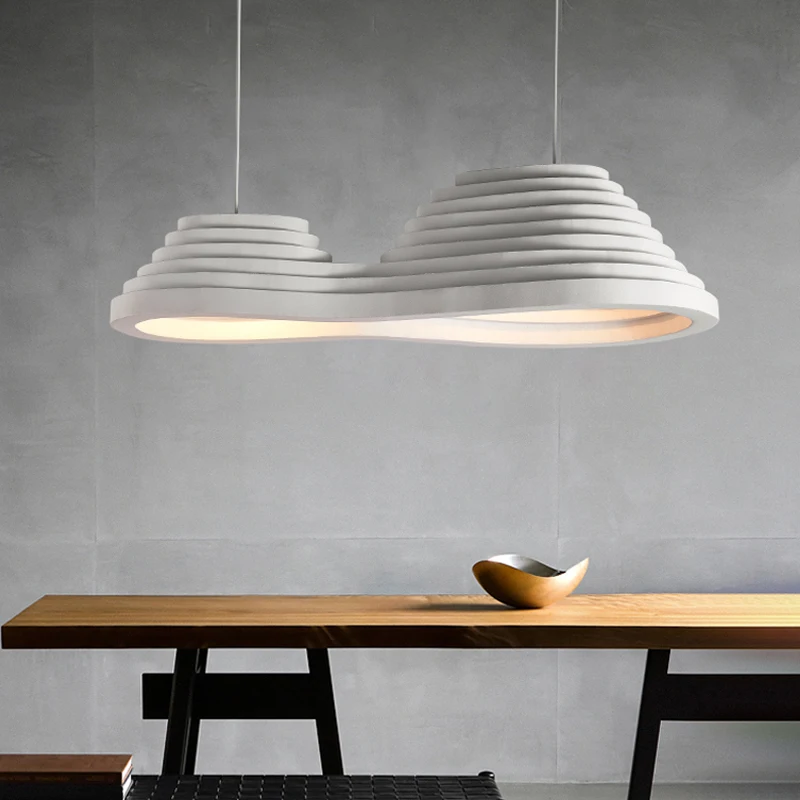 Nordic Wabi Sabi Led Restaurant Bar Chandelier Dining Room Loft Home Decor Pendant Lights Indoor Lighting Hanging Lamp Fixture