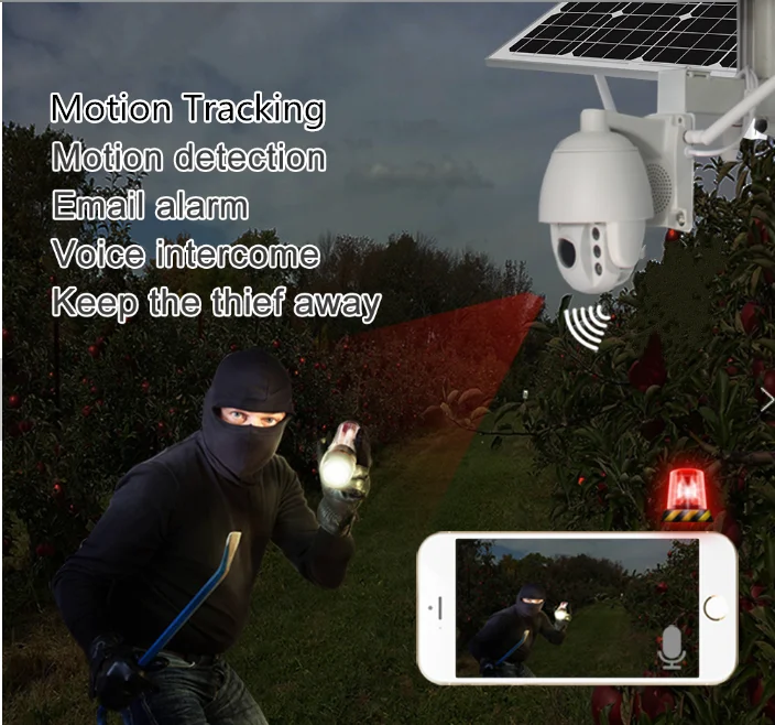 wifi 360 security 2mp ptz mini solar powered 4g wireless camera 24/7 recording low-power