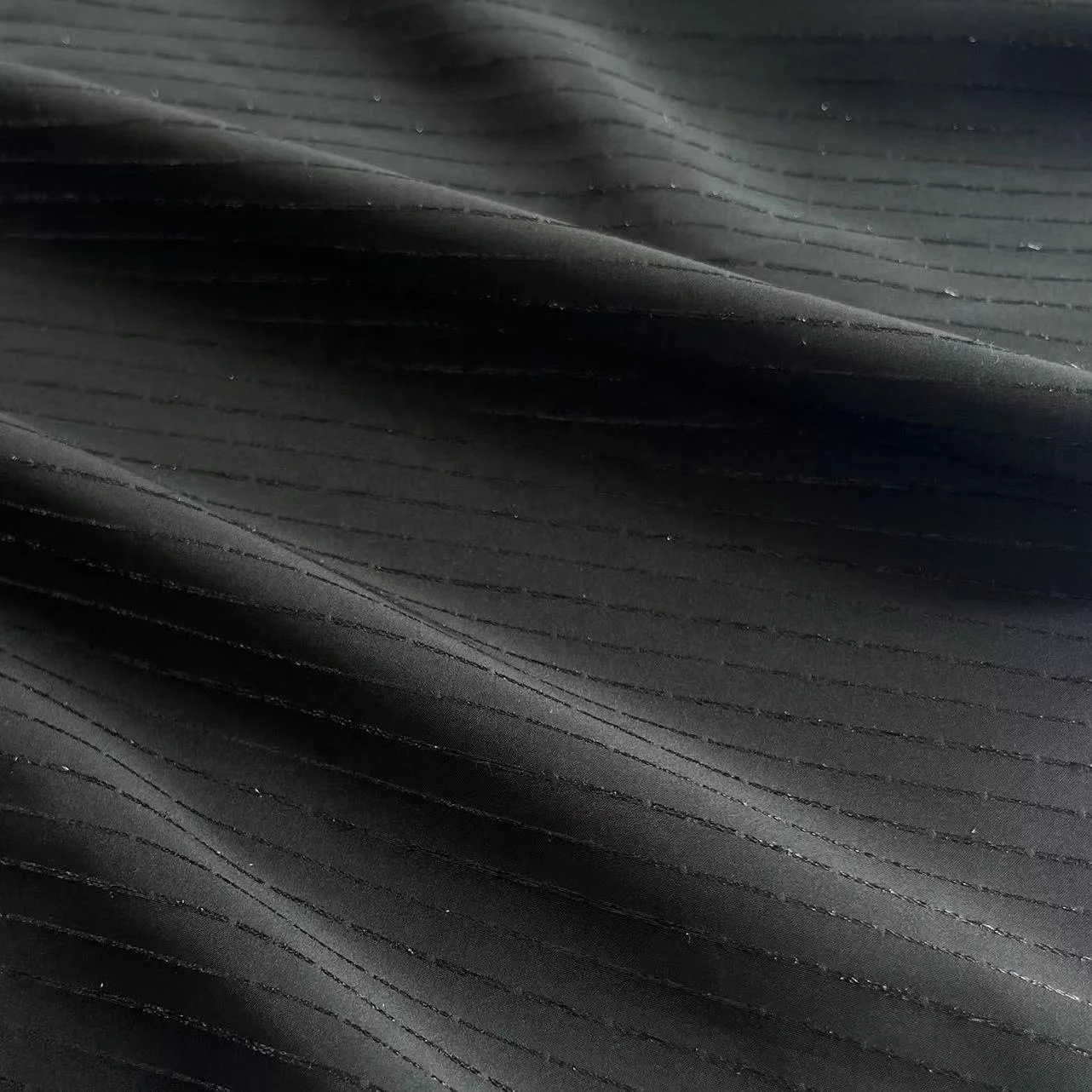 Hotsale horizontal stripes Diamond yarn 75D full dull Polyester dobby fabric for summer dress