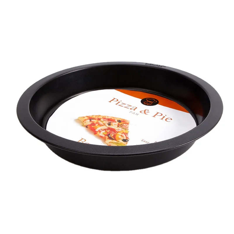 CHEFMADE WK9701S Cheap Metal Carbon Steel Microwave Oven Deep Dish Nonstick Round Pie Pizza Tray Baking Pan