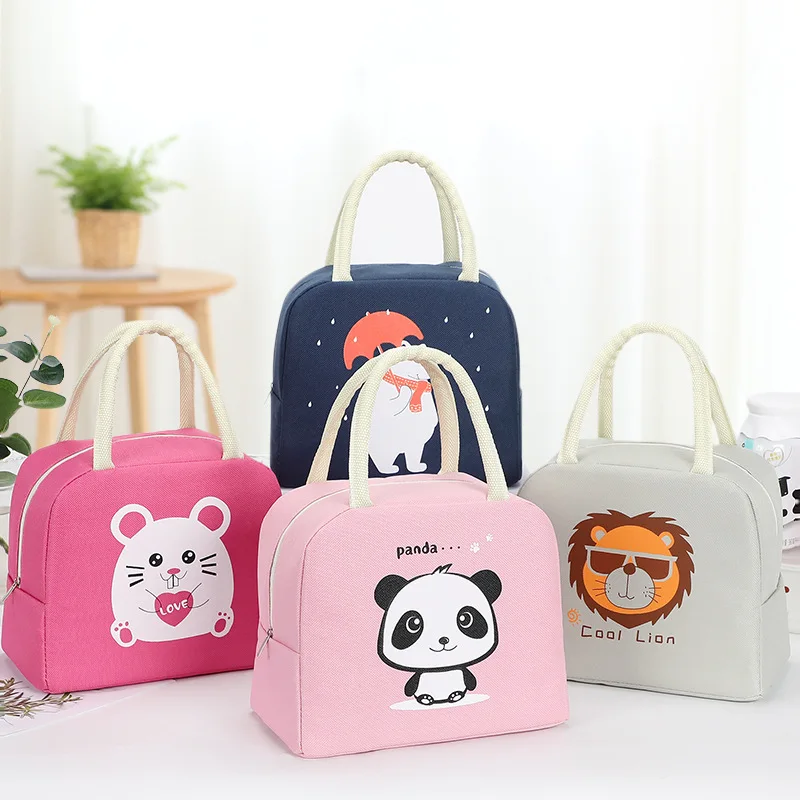 Wholesale Fashion Waterproof Tote Lunch Bags Cartoon Thermal Insulated Food Bags Portable Picnic Lunch Bag For Men Women Kids