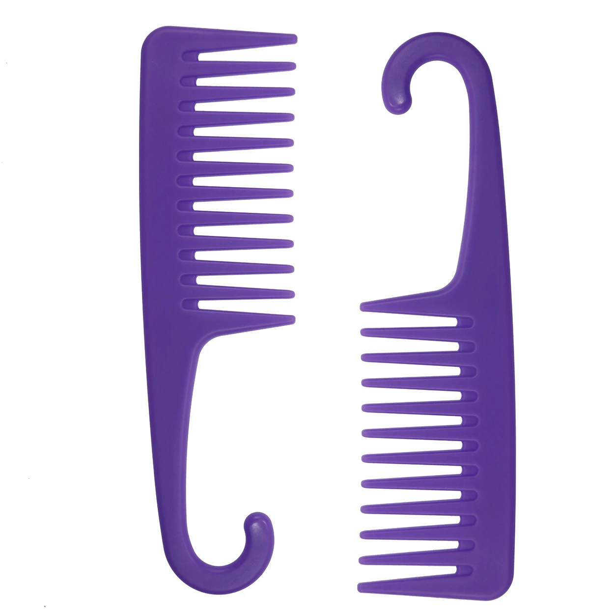 Custom Logo Purple Anti Static Heat Resistant Carbon Fiber Styling Cutting Comb Wide Tooth Detangling Hair Comb for Women