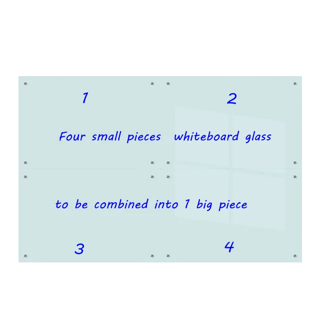 Factory high quality wall mounted  magnetic glass whiteboard for writing