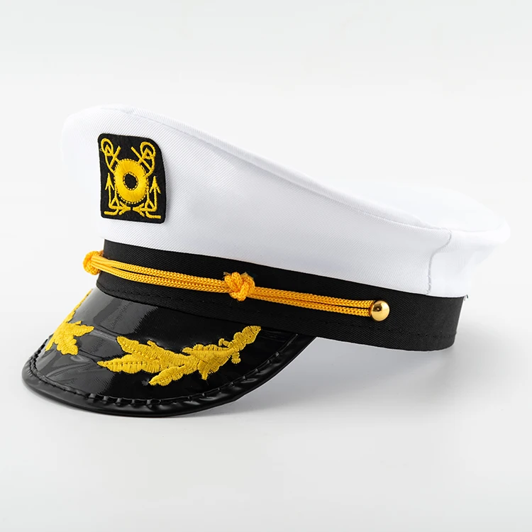 Boat Sailor Ship Skipper Adult Costume Yacht Captain Hat