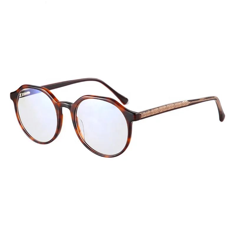 High quality translucent custom round frame handmade optical eyeglasses