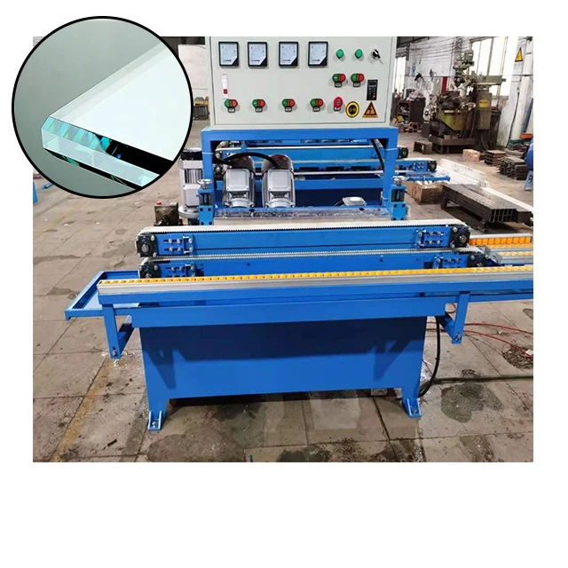45° table top round edge processing equipment  PLC computer control glass chipping equipment