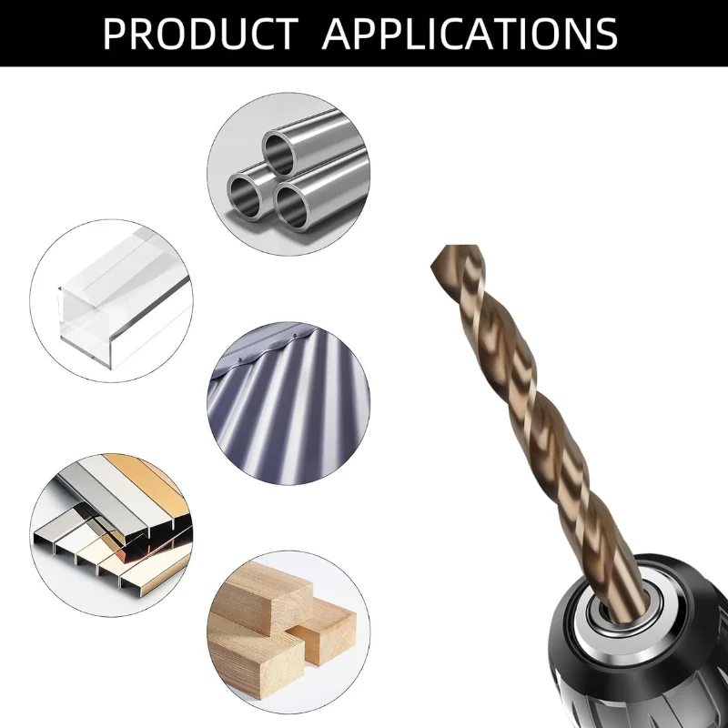 High Quality HSS Cobalt Carbide Twist Drill Bits Set for Drilling Metal