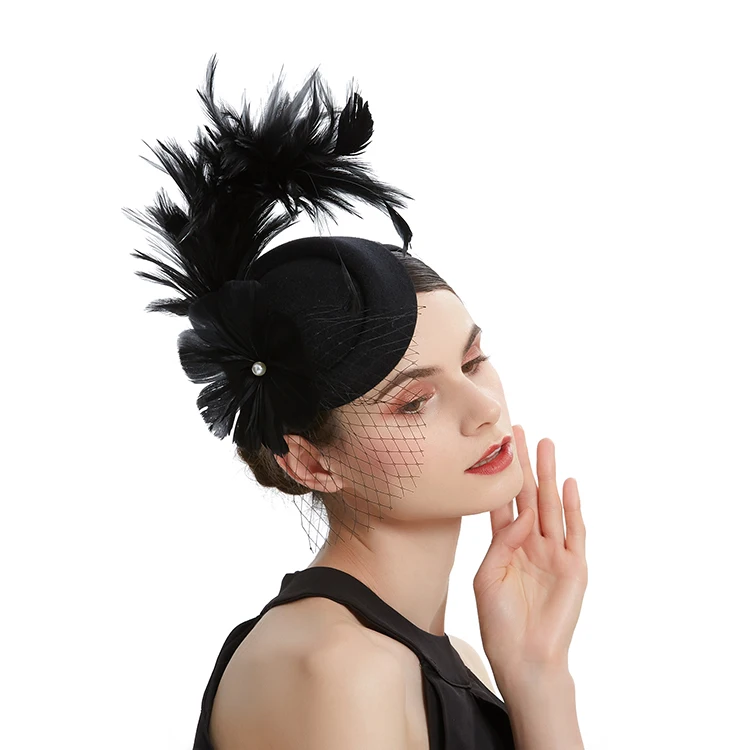 Halloween Colorful Feather Church Hats and Fascinators Kentucky Derby Hat Party Holiday Wedding Daily Life Hair Accessories