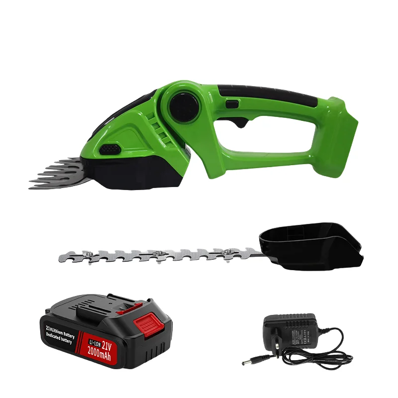 2 In 1 Mini Electric Cordless Hedge Trimmer Battery-Powered Multi-Purpose Garden Tool Handheld Cordless Bush Cutter Trimmer