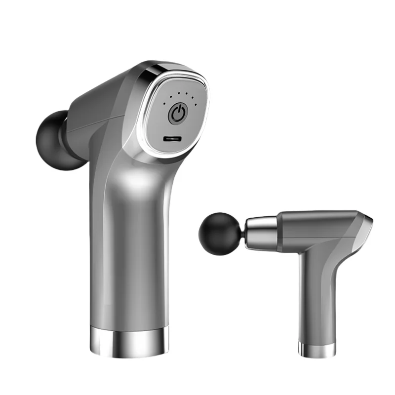 OEM Mini Electric Fascia Gun Massage Rechargeable Body Portable Massage Gun Metal Deep Tissue Small Vibration Gun Massager
