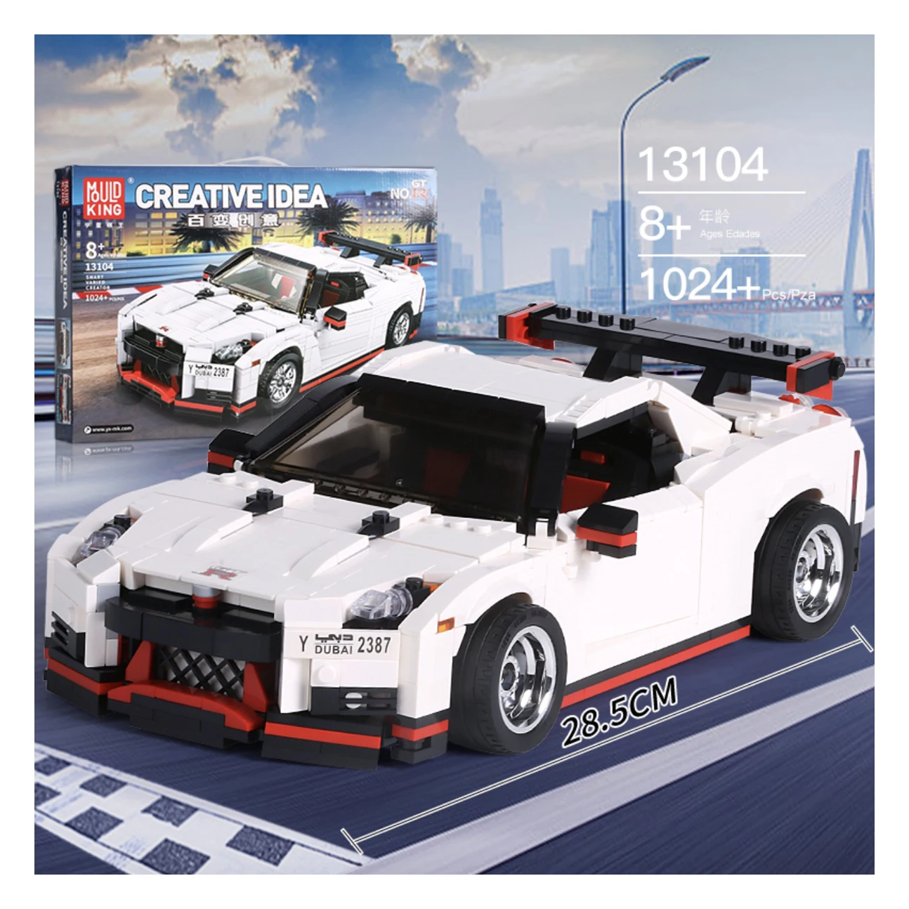2024 High quality 1024PCS Technic MOC Race sports car Model Brick Set Kid Toys Technics Building Blocks Set