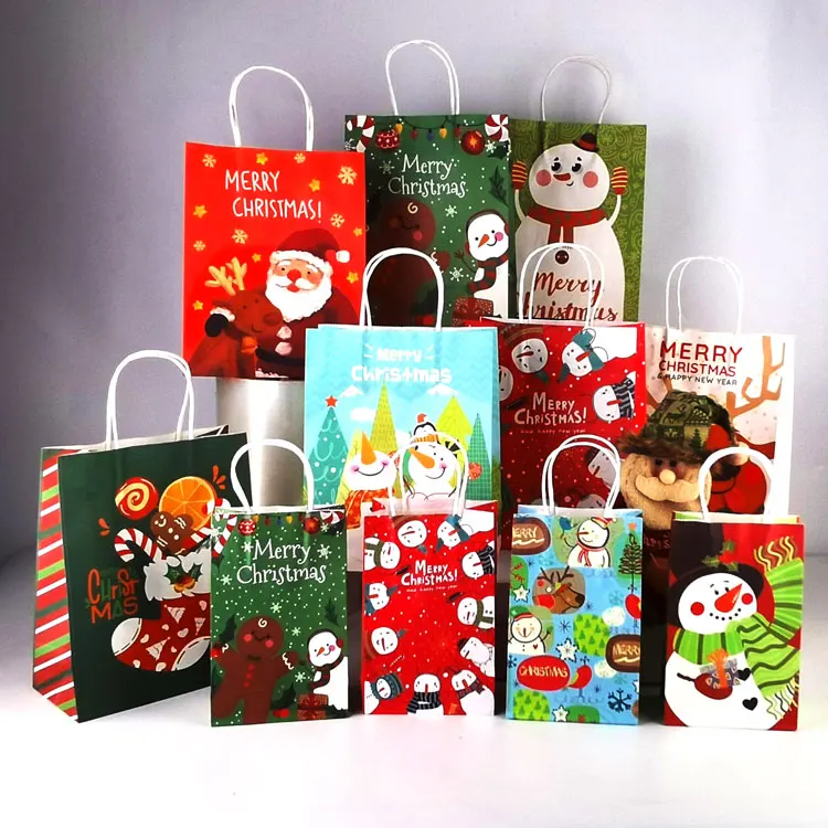 Custom Printing Your Own Logo Fashion Paper Bags Shopping Birthday Gift Christmas Party Coated Paper Sturdy Paper Carrier Bags
