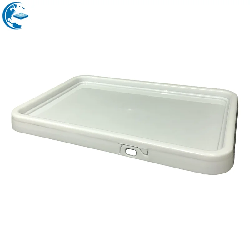 Square 5 Gallon Food Grade White Plastic Bucket with Handle & Lid