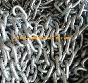 Black painted marine steel open link  anchor chain for ships and vessels