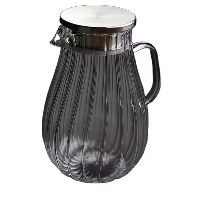 Manufacturer Cold kettle Tea Set Glass home large cup juice cold kettle 1800ml 400ml